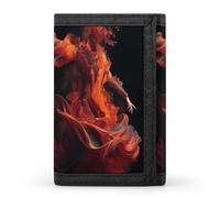 QMNRTK Fire Dancer Triple Fold Wallet,Slim Wallet Personalized Engraved Rfid Blocking Wallet for Men And Women, style, One Size