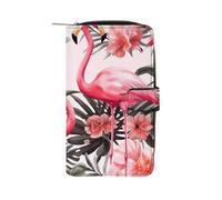 QMNRTK Flamingo Floral Printed Credit Card Wallet Rfid Blocking Slim Bifold Genuine Leather Minimalist Front Pocket Wallets Keychain Wallet for Men And Women, style, 19.7x11x3.5cm