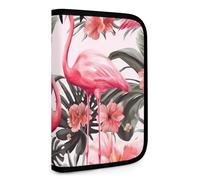 QMNRTK Flamingo Floral Printed Multifunctional Compact Wallet Id Stronghold Waltlet Credit Card Holder Wallet Zipper Leather Case Purse Rfid Blocking Bifold Wallet for Men Women, style, One Size
