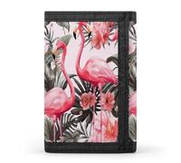 QMNRTK Flamingo Floral Printed Triple Fold Wallet,Slim Wallet Personalized Engraved Rfid Blocking Wallet for Men And Women, style, One Size