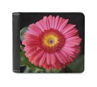 QMNRTK Flower Gerbera Leather Wallet Bifold Wallet for Men Women Rfid Blocking Bifold, Extra Capacity Ultra Strong Stitching Slim Billfold with 8 Card Slots, style, One Size