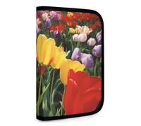 QMNRTK FlowerGarden Multifunctional Compact Wallet Id Stronghold Waltlet Credit Card Holder Wallet Zipper Leather Case Purse Rfid Blocking Bifold Wallet for Men Women, style, One Size