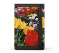 QMNRTK FlowerGarden Triple Fold Wallet,Slim Wallet Personalized Engraved Rfid Blocking Wallet for Men And Women, style, One Size