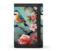 QMNRTK Flowers Birds And Butterfly Triple Fold Wallet,Slim Wallet Personalized Engraved Rfid Blocking Wallet for Men And Women, style, One Size
