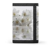 QMNRTK Flowers on Water Triple Fold Wallet,Slim Wallet Personalized Engraved Rfid Blocking Wallet for Men And Women, style, One Size