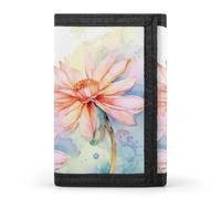 QMNRTK Flying Dragonflies Lily Flower Triple Fold Wallet,Slim Wallet Personalized Engraved Rfid Blocking Wallet for Men And Women, style, One Size