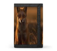 QMNRTK Fox at Sunset Triple Fold Wallet,Slim Wallet Personalized Engraved Rfid Blocking Wallet for Men And Women, style, One Size