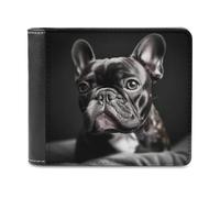 QMNRTK French Bulldog Leather Wallet Bifold Wallet for Men Women Rfid Blocking Bifold, Extra Capacity Ultra Strong Stitching Slim Billfold with 8 Card Slots, style, One Size