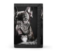 QMNRTK French Bulldog Triple Fold Wallet,Slim Wallet Personalized Engraved Rfid Blocking Wallet for Men And Women, style, One Size