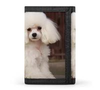 QMNRTK French Poodle Triple Fold Wallet,Slim Wallet Personalized Engraved Rfid Blocking Wallet for Men And Women, style, One Size