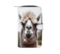 QMNRTK Funny Alpaca Llama Credit Card Wallet Rfid Blocking Slim Bifold Genuine Leather Minimalist Front Pocket Wallets Keychain Wallet for Men And Women, style, 19.7x11x3.5cm