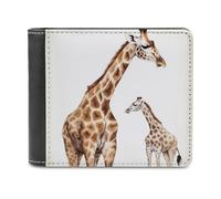 QMNRTK Giraffe Leather Wallet Bifold Wallet for Men Women Rfid Blocking Bifold, Extra Capacity Ultra Strong Stitching Slim Billfold with 8 Card Slots, style, One Size