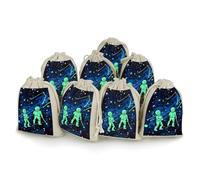 QMNRTK Glow In The Dark 8 PCS Muslin Bags with Drawstring Sachet Bags Empty Small Cotton Drawstring Bag Muslin Reusable & Washable Cotton Bag for Herb Spice Candy Soap Jewelry Wedding Gift Pouches