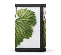 QMNRTK Green Leaves Triple Fold Wallet,Slim Wallet Personalized Engraved Rfid Blocking Wallet for Men And Women, style, One Size
