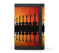 QMNRTK Guitar Music Sunset Triple Fold Wallet,Slim Wallet Personalized Engraved Rfid Blocking Wallet for Men And Women, style, One Size