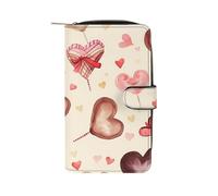 QMNRTK Hand Painted Heart Credit Card Wallet Rfid Blocking Slim Bifold Genuine Leather Minimalist Front Pocket Wallets Keychain Wallet for Men And Women, style, 19.7x11x3.5cm