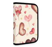 QMNRTK Hand Painted Heart Multifunctional Compact Wallet Id Stronghold Waltlet Credit Card Holder Wallet Zipper Leather Case Purse Rfid Blocking Bifold Wallet for Men Women, style, One Size