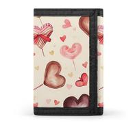 QMNRTK Hand Painted Heart Triple Fold Wallet,Slim Wallet Personalized Engraved Rfid Blocking Wallet for Men And Women, style, One Size