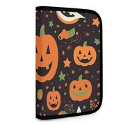 QMNRTK Happy Halloween Multifunctional Compact Wallet Id Stronghold Waltlet Credit Card Holder Wallet Zipper Leather Case Purse Rfid Blocking Bifold Wallet for Men Women, style, One Size