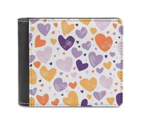 QMNRTK Have A Lot of Heart Leather Wallet Bifold Wallet for Men Women Rfid Blocking Bifold, Extra Capacity Ultra Strong Stitching Slim Billfold with 8 Card Slots, style, One Size