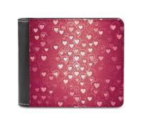 QMNRTK Heart Pattern Leather Wallet Bifold Wallet for Men Women Rfid Blocking Bifold, Extra Capacity Ultra Strong Stitching Slim Billfold with 8 Card Slots, style, One Size