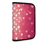 QMNRTK Heart Pattern Multifunctional Compact Wallet Id Stronghold Waltlet Credit Card Holder Wallet Zipper Leather Case Purse Rfid Blocking Bifold Wallet for Men Women, style, One Size