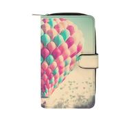 QMNRTK Heart Shaped Hot Air Balloon Credit Card Wallet Rfid Blocking Slim Bifold Genuine Leather Minimalist Front Pocket Wallets Keychain Wallet for Men And Women, style, 19.7x11x3.5cm