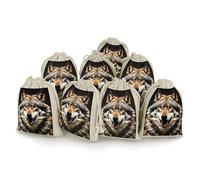 QMNRTK Hungry Like A Wolf 8 PCS Muslin Bags with Drawstring Sachet Bags Empty Small Cotton Drawstring Bag Muslin Reusable & Washable Cotton Bag for Herb Spice Candy Soap Jewelry Wedding Gift Pouches