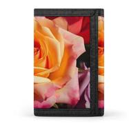 QMNRTK Hybrid Tea Rose Triple Fold Wallet,Slim Wallet Personalized Engraved Rfid Blocking Wallet for Men And Women, style, One Size