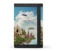 QMNRTK I Love to Travel Triple Fold Wallet,Slim Wallet Personalized Engraved Rfid Blocking Wallet for Men And Women, style, One Size