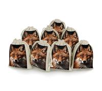 QMNRTK Images of Fox 8 PCS Muslin Bags with Drawstring Sachet Bags Empty Small Cotton Drawstring Bag Muslin Reusable & Washable Cotton Bag for Herb Spice Candy Soap Jewelry Wedding Gift Pouches