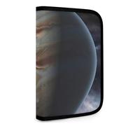 QMNRTK Jupiter Landscape Multifunctional Compact Wallet Id Stronghold Waltlet Credit Card Holder Wallet Zipper Leather Case Purse Rfid Blocking Bifold Wallet for Men Women, style, One Size