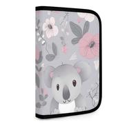 QMNRTK Koala Pattern Multifunctional Compact Wallet Id Stronghold Waltlet Credit Card Holder Wallet Zipper Leather Case Purse Rfid Blocking Bifold Wallet for Men Women, style, One Size