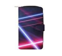 QMNRTK Laser Line Credit Card Wallet Rfid Blocking Slim Bifold Genuine Leather Minimalist Front Pocket Wallets Keychain Wallet for Men And Women, style, 19.7x11x3.5cm
