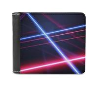 QMNRTK Laser Line Leather Wallet Bifold Wallet for Men Women Rfid Blocking Bifold, Extra Capacity Ultra Strong Stitching Slim Billfold with 8 Card Slots, style, One Size