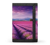 QMNRTK Lavender Fields Triple Fold Wallet,Slim Wallet Personalized Engraved Rfid Blocking Wallet for Men And Women, style, One Size