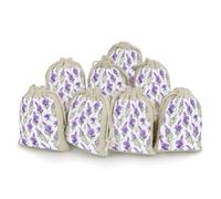 QMNRTK Lavender Flowers 8 PCS Muslin Bags with Drawstring Sachet Bags Empty Small Cotton Drawstring Bag Muslin Reusable & Washable Cotton Bag for Herb Spice Candy Soap Jewelry Wedding Gift Pouches