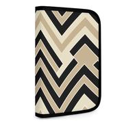 QMNRTK Light Black And Beige Multifunctional Compact Wallet Id Stronghold Waltlet Credit Card Holder Wallet Zipper Leather Case Purse Rfid Blocking Bifold Wallet for Men Women, style, One Size