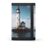 QMNRTK Light House Triple Fold Wallet,Slim Wallet Personalized Engraved Rfid Blocking Wallet for Men And Women, style, One Size