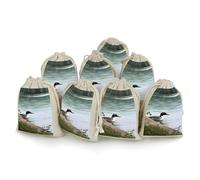 QMNRTK Loon Nature Birds 8 PCS Muslin Bags with Drawstring Sachet Bags Empty Small Cotton Drawstring Bag Muslin Reusable & Washable Cotton Bag for Herb Spice Candy Soap Jewelry Wedding Gift Pouches