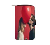 QMNRTK Love Heart Balloon Credit Card Wallet Rfid Blocking Slim Bifold Genuine Leather Minimalist Front Pocket Wallets Keychain Wallet for Men And Women, style, 19.7x11x3.5cm