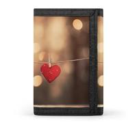 QMNRTK Love Heart Label Triple Fold Wallet,Slim Wallet Personalized Engraved Rfid Blocking Wallet for Men And Women, style, One Size