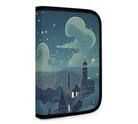QMNRTK Magical Nights Multifunctional Compact Wallet Id Stronghold Waltlet Credit Card Holder Wallet Zipper Leather Case Purse Rfid Blocking Bifold Wallet for Men Women, style, One Size