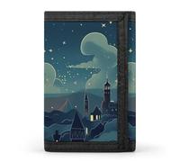 QMNRTK Magical Nights Triple Fold Wallet,Slim Wallet Personalized Engraved Rfid Blocking Wallet for Men And Women, style, One Size