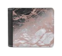 QMNRTK Marble Color Rose Leather Wallet Bifold Wallet for Men Women Rfid Blocking Bifold, Extra Capacity Ultra Strong Stitching Slim Billfold with 8 Card Slots, style, One Size