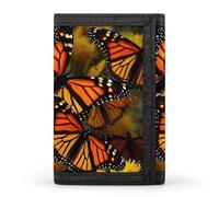 QMNRTK Monarch Butterflies Triple Fold Wallet,Slim Wallet Personalized Engraved Rfid Blocking Wallet for Men And Women, style, One Size