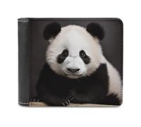 QMNRTK Panda Star Leather Wallet Bifold Wallet for Men Women Rfid Blocking Bifold, Extra Capacity Ultra Strong Stitching Slim Billfold with 8 Card Slots, style, One Size