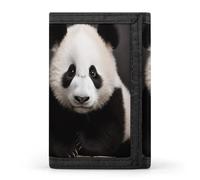 QMNRTK Panda Star Triple Fold Wallet,Slim Wallet Personalized Engraved Rfid Blocking Wallet for Men And Women, style, One Size, Modern