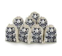 QMNRTK Pattern Flower 8 PCS Muslin Bags with Drawstring Sachet Bags Empty Small Cotton Drawstring Bag Muslin Reusable & Washable Cotton Bag for Herb Spice Candy Soap Jewelry Wedding Gift Pouches