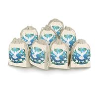 QMNRTK Peace on Earth 8 PCS Muslin Bags with Drawstring Sachet Bags Empty Small Cotton Drawstring Bag Muslin Reusable & Washable Cotton Bag for Herb Spice Candy Soap Jewelry Wedding Gift Pouches